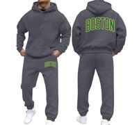 Men's Tracksuits 2 Piece Hoodie and Sweatpants Set Fleece Sweatsuits Casual Athletic Jogging Suit Jogger Sets Exercise Fitness Sportswear Sweatshirts Christmas (Dark Gray, XXXL)