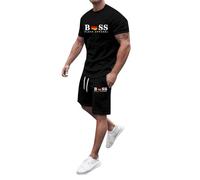Men's Tracksuits 2 Piece Outfits Sweatsuits for Men Long Sleeve Track Suits Athletic Full Zip Active Sports Sets Gym Set Summer Beach Holiday Clothes for Men (Black,XXL)