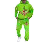Mens Tracksuits Cargo Pants Zip Loungewear Gym Set Pockets Cuffed Plain Formal Menswear Warm Stylish Hooded Hoodie Overall Leisure Gym Sets Track Suit Hoodie Holiday Clothes (Green,XXL)
