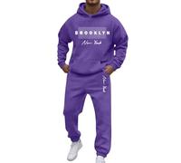 Men's Tracksuits Set Hoodie Jumper Casual Fit Long Sleeve Pullover Tracksuit Letter Printed Hoody Sweatshirt and Joggers Sweatpants Sweatsuit Running Sport Sweat Activewear Loungewear Jogging Suit