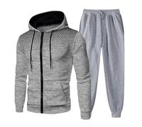 Men's Tracksuits Set Long Sleeve Causal Full Zip Running Sports Sweatsuit Y2K Hoodie & Jogging Bottoms Set Casual Jogging Suit For Men 2 Piece Outfits