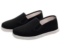 Men's Traditional Chinese Kung Fu Black Cotton Shoes Wing Chun Tai Chi Slipper Martial Art Pure Cotton Shoes Sport Sneaker(6 UK)
