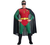 Mens Traditional Robin Costume Superhero Batman Adult Fancy Dress Outfit