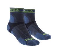 Running Ultralight T2 Merino Wool Sport 3/4 Crew Socks Bridgedale Blue 12-14