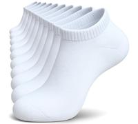 TIBISI Mens Trainer Socks Sports Socks White Black Grey (pack of 10) Running Athletic Ankle Socks Breathable Cotton Low Cut Socks for Men Women Ladies