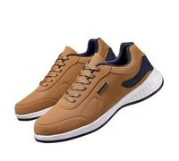Mens Trainers Air Cushion Comfortable Running Shoes Mesh Lining Steel Toe Cap Trainers Non-Slip Arch Support Hiking Shoes Wide Toe Breathable Trainer Mountain Trekking Travelling, Camping Brown