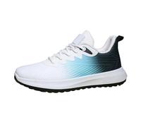Mens Trainers Air Cushion Running Shoes Non-Slip Comfortable Tennis Trainers Arch Support Versatile Athletic Trainer Lightweight Lace-Up Hiking Shoes Gym Fitness Jogging Walking Dark Blue