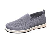 Men's Trainers, Comfortable Walking Shoes with Soft Sole, Casual Shoes, Mesh Shoes, Lightweight Indoor & Fitness Shoes, Health Shoes, Breathable Outdoor Shoes, Wide Feet, Single Shoes, gray, 6 UK