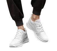 Men's Trainers for Sport Air Mesh Slip On Walking Shoe Breathable Lightweight Trainer Beach Shoes Barefoot Non-Slip Outdoor Flat Jogging Tennis Sports Training White