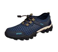 Men's Trainers for Sport Air Mesh Slip On Walking Shoe Lightweight and Breathable Beach Water Gym Comfortable Running Sneakers Low Top Shoes Athletic Fitness Blue