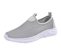 Men's Trainers for Sport Business Rib Runner Sportschuhe Breathable Lightweight Trainer Arch Support Road Running Athletic Trail Shoes Walking Men Driving Yoga Grey
