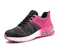 Men's Trainers for Sport Business Rib Runner Sportschuhe Breathable Lightweight Trainer Beach Shoes Barefoot Rebound Core Walking Men Running Driving Yoga Hot Pink
