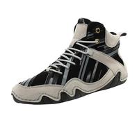 Mens Trainers High Range Basketball Shoes Arch Support Steel Toe Cap Trainers Non-Slip Cushioned Footbed Running Shoes Wide Toe Comfortable Hiking Boots Mountain Trekking Backpacking Grey