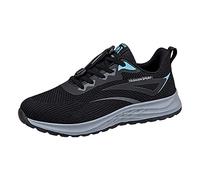 Men's Trainers, Jogging Shoes, Men's Gym Sports Shoes, Breathable Mesh, Lightweight Traditional Shoes, Fashion Outdoor Casual Shoes, Slip-On Walking Shoes, Outdoor Fitness Gym, black, 8 UK