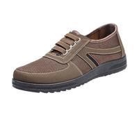 Mens Trainers Knit Mesh Flat Sneakers Breathable Orthopedic Hiking Shoes Men Casual Slip on Wide Fit Walking Trainers Womens Running Shoes Garden Working Footwear Outdoor Sneakers (Coffee-a, 7.5)
