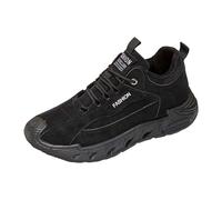 Mens Trainers Knit Mesh Wide Fit Sneakers Platform Slip on rekking Boots Arch Support Hiking Boots Orthopedic Running Shoes Footwear High Top Trainers Backpacking Boots (Black-b, 7.5)