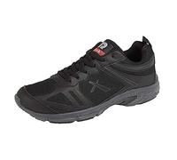 Mens Trainers Lace Up Memory Foam Lightweight Running Jogger Gym Shoes Size - Black - UK 12