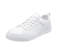 Men's Trainers - Mens Casual Shoes Running Shoes Lace Up Trainers Sport and Outdoor Shoe Runing Shoe Men Sneakers Walking Sneaker Trainers for Men White