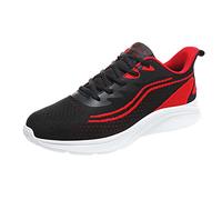 Mens Trainers Mens Shoes Mesh Breathable Lace Up Solid Color Casual Fashion Shoes Running (C,9)