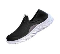 Mens Trainers Mesh Lining Breathable Running Shoes Air Cushion Comfortable Walking Trainers Non-Slip Easy Close Hiking Shoes Arch Support Athletic Trainer Spring Summer, Hiking & Outdoors White