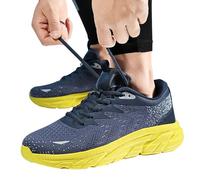 Mens Trainers Mesh Lining Comfortable Basketball Shoes Air Cushion Non-Slip Running Trainers Cushioned Footbed Sturdy Grip Hiking Shoes Gym Fitness Jogging Walking Anti-Smashing Puncture Proof Yellow