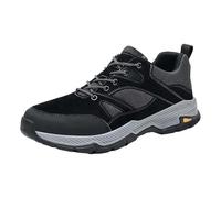 Mens Trainers Mesh Lining Comfortable Walking Shoes Arch Support Safety Trainers Non-Slip Cushioned Footbed Running Shoes Lightweight Versatile Athletic Trainer Hiking & Outdoors Black