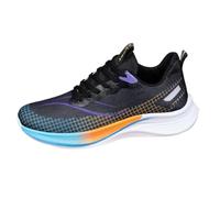 Mens Trainers Running Walking Shoes Breathable Mesh Lace up Cushion Sports Workout Trainers Sneakers Badminton Gym Tennis Sneakers Athletic Shoe dad Gifts Footwear UK 7 Black