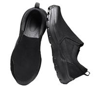 Mens Trainers Shoes Walking Running Gym Slip on Tennis Sneakers for Swollen Feet Men's Mesh Slip-on Lightweight Loafer On Boat(Black,5)