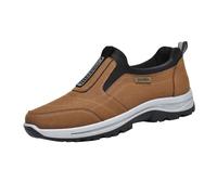 Mens Trainers Size 10 UK Mens Wide Fit Trainers Non Slip Running Sneakers Arch Support Orthopedic Comfortable Plantar Fasciitis Sneakers Casual Shoes Size 9.5 Brown