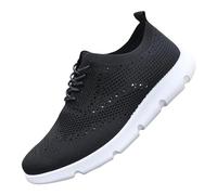 Mens Trainers Size 12 UK, Mens Trainers Causal Running Shoes,Breathable Mesh Sports Trend Sneakers Versatile Thick Sole Non Slip Casual Sports,Laceless Football Boots