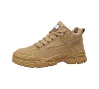 Mens Trainers Slip on Wide Fit Sneakers Orthopedic rekking Boots Arch Support Hiking Boots High Top Platform Running Shoes Joggers Trainers Backpacking Walking Footwear Boots (Brown-5, 6)