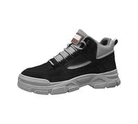Mens Trainers Slip on Wide Fit Sneakers Orthopedic rekking Boots Arch Support Hiking Boots High Top Platform Running Shoes Joggers Trainers Backpacking Walking Footwear Boots (Black-5, 8)