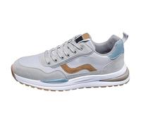 Men'S Trainers Spring Summer Outdoor Running Walking Shoes Lace Up Wide Fit Low Top Sneakers Lightweight Comfortable Badminton Sneaker With Air Cushion Casual Colour-Blocking Shoes For Daily Wear