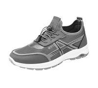 Men's Trainers Summer Mesh Breathable Lightweight Sports Shoes Trendy Soft Sole Cushioning Slip On Walking Shoes Outdoor Running Workout Summer Shoes with Laces 38-43 EU, gray, 6 UK