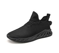 Mens Trainers Walking,Mens Sneakers Lightweight,Breathable Casual Running for Spring and Summer Lightweight Slip Walking Ideal for Daily Leisure Travel and Schooling Beach Shoes Outdoor Shoes Black
