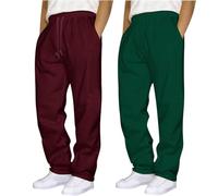 Mens Training Bottoms Polyester Tracksuit Bottoms Men Wide Leg Joggers Men White Trousers Mens Sports Trousers Zip Pocket Joggers Open Hem Cotton Traders Specials
