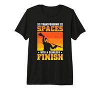 Mens Transforming Spaces with a Seamless Finish - Drywall Premium T-Shirt