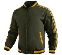 Men'S Transitional Jacket Classic Fashion Casual Outdoorjacket Zipper Placket With Pockets Long-Sleeve Jackets B-Army Green XXL