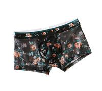 Men's Transparent Mesh Underwear Breathable Summer Lightweight Printed Comfortable Bulge Enhancing Briefs Mens Designer Boxers Cotton Low Rise Men Hipsters