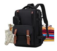 Men's Travel Backpack, Waterproof Casual University, Multifunctional Hand Luggage for Work Study Hiking Plane Personal Items, Brown Black, Please refer to the description, Please refer to description