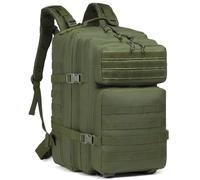 Mens Travel Bag 45L Tactical Backpacks Molle Assault Pack 3 Day Bug Out Bag Hiking Treeking Rucksack Fitness Camping, Daily Work(Green)