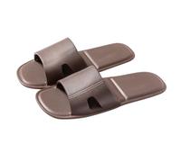 Men's Travel Convenient Folding Slippers Non Thin Bottom Sandals Slippers Four Indoor Home and Family Couple Sandals Boot Slippers for Men Size 14 (Brown, L)