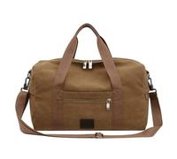 Mens Travel Duffles Men's Retro Simple Handbag Shoulder Luggage Travel Canvas Bag Weekender Overnight(Coffee,52x23x34cm)