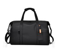 Mens Travel Duffles Men's Wet and Dry Storage Bag Simple Handheld Luggage Bag Weekender Overnight(Noir)