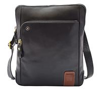 Mens Travel Everyday Casual Leather Cross Body Organiser Bag Sao Salvador (Black)