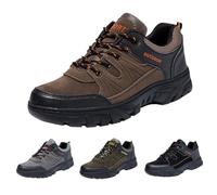 Mens Travel Trainers Mens Outdoor Hiking Shoes Low Top Trekking Shoes Breathable Trails Trainers Non-Slip Outdoor Sneakers Camping Trainer for Stability & Grip Backpacking Climbing Sneaker Black