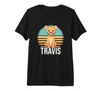 Men's Travis - Cute Boy Name with Cute Lion Premium T-Shirt