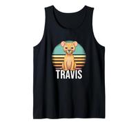 Men's Travis - Cute Boy Name with Cute Lion Tank Top