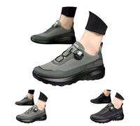 Men's Trekking Hiking Trainers/Quick-Lace Dial Lace Up/Soft Cushioned Insole/Memory Foam Sole/Slip-Resistance/Dynamic Feet Support/Breathable Outdoor Footwear for Sports/Daily Green