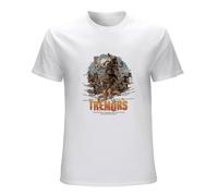 Men's Tremors 1990 Movie Horror Sci Fi Cult Retro Vintage T-Shirt Unisex Tee White XL